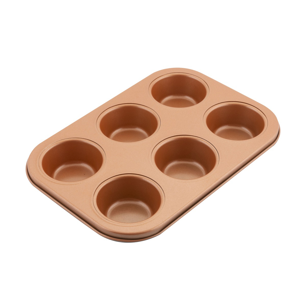 Форма для випікання кексів Lamart Copper, 6 шт, 26*18*2.5 см (LT3091)